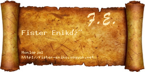 Fister Enikő névjegykártya