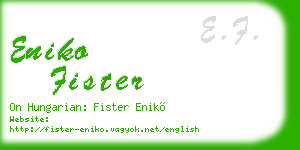 eniko fister business card